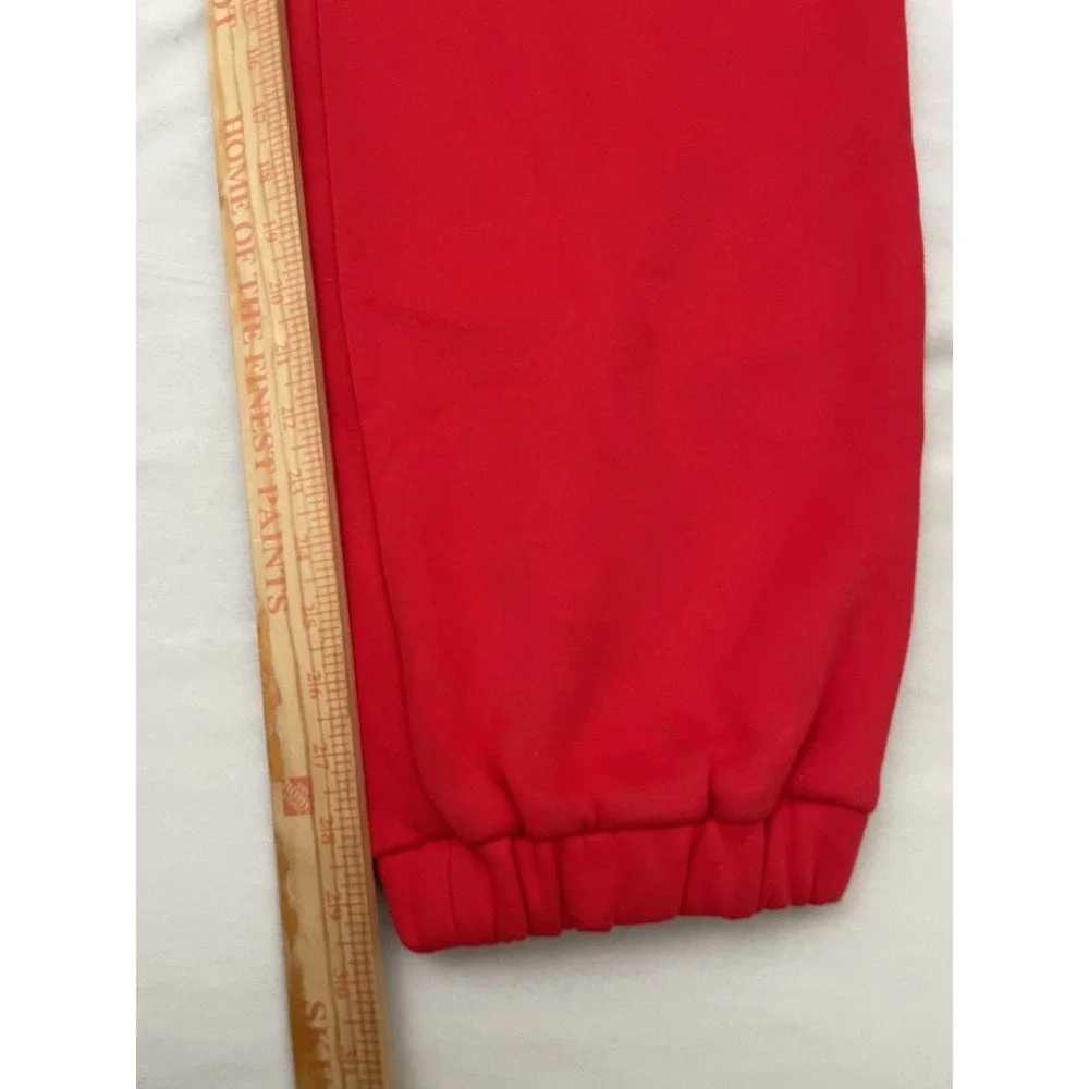 Comfrt Fleece Sweatpants Unisex Size XL Red Logo Casual Travel